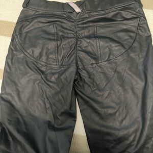 Black Faux Leather Pants